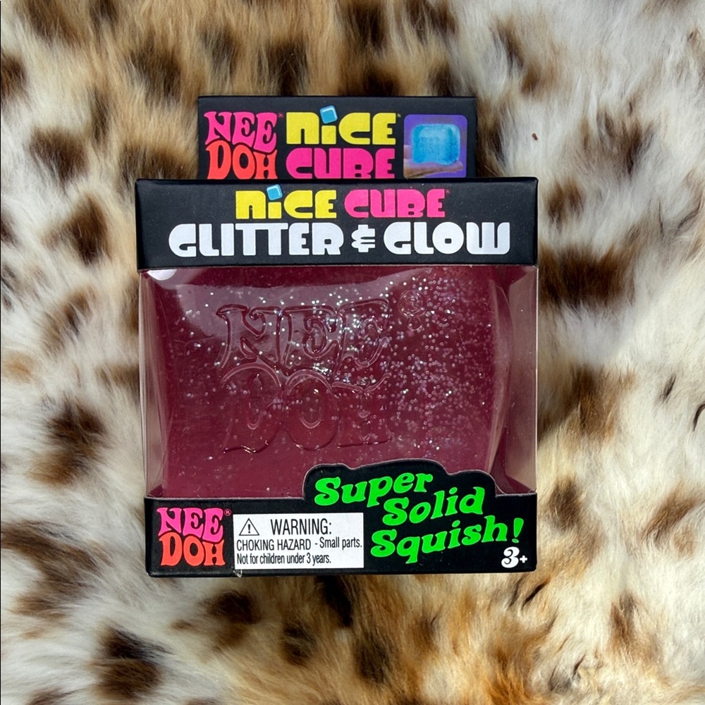 NeeDoh Nice Cube Glitter & Glow Pink (NEW)